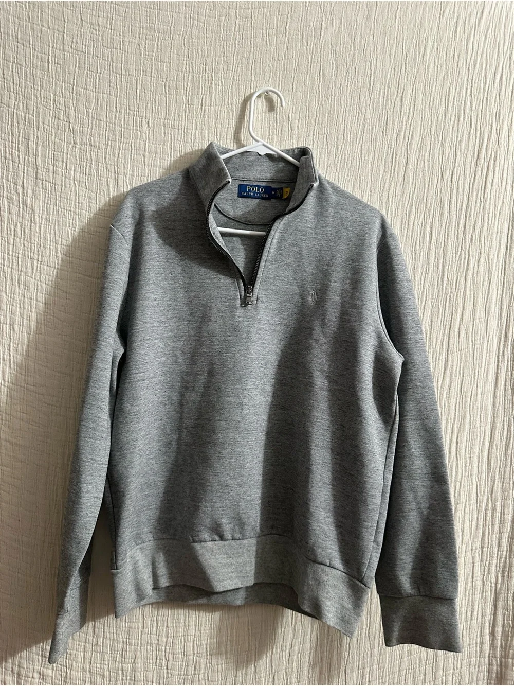 Ralph Lauren Grey Quarter-Zip Men's Sweater Pullover